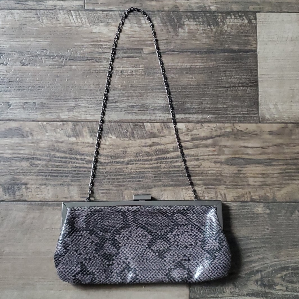 Style & Co Snakeskin Clasp Closure Evening Bag